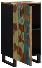 tömör újrahasznosított fa tálalószekrény ajtóval 40x31x75 cm