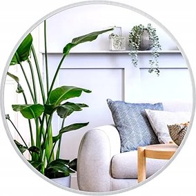 Dripex Kerek Fali Tükör 50 cm-es alumínium kerettel, törésbiztos ezüst kör