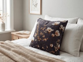 Kétoldalas Párnahuzat DUO SENSE ARVENA 45x45 cm mikroplüss/flanel, sötétszürke