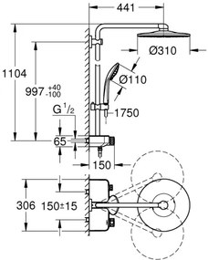 GROHE 26507000 - Zuhanyrendszer EUPHORIA SMARTCONTROL 310 DUO fényes króm