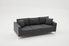 3 személyes kanapé Berlin - Antracit, Arany