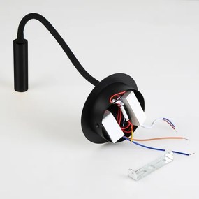 Brilagi - LED Rugalmas fali lámpa USB porttal MAYA LED/3W/230V fekete