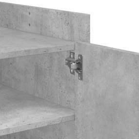 betonszürke szerelt fa dohányzóasztal 100 x 50 x 50 cm