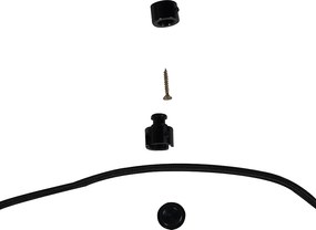 Fekete függőlámpa piros búrával és arany belsővel 35cm 3-lámpás - Cava