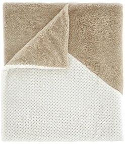 Barna-bézs mikroplüss takaró 130x170 cm Cosy Larsson Geo – Catherine Lansfield