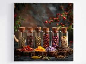 Canvas Vászonkép Konyha Főzés Étel Fűszerek Gyógynövények 40x40