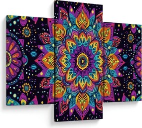 Kép - Kaleidoszkópos mandala (90x60 cm)