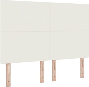 vidaXL Fejtámla Krém 144 cm Bársonyos szövet