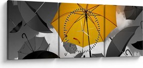 Egy sárga esernyő képe (órával) (90x30 cm)