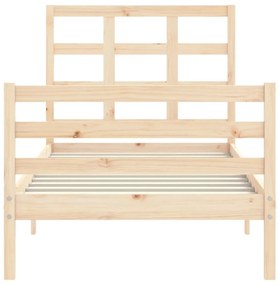 tömör fa ágykeret fejtámlával 90 x 200 cm