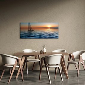 Kép - Vitorlás hajók a tengeren (120x50 cm)