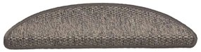 15 db szizál hatású barna bézs lépcsőszőnyeg 56 x 17 x 3 cm