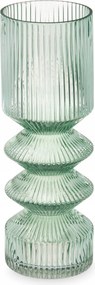 Tubus Alakú Üvegváza, 8 x 23 CM, Zöld