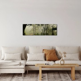 Reggeli köd képe (órával) (90x30 cm)
