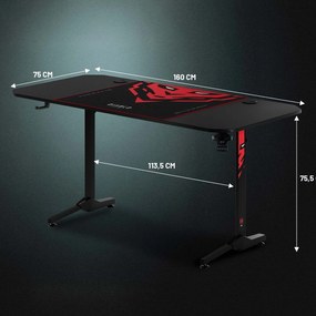 Diablo X-Mate 1600 nagyméretű gamer asztal