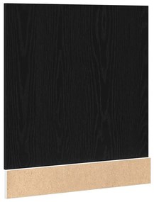 fekete tölgy szerelt fa mosogatógép panel 60x1,5x67 cm
