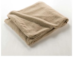 Bézs fleece takaró 180x220 cm Curly Wooly – douceur d'intérieur