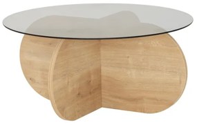 Kávésasztal BUBBLE 35x75 cm barna/fekete