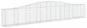 vidaXL 15 db íves horganyzott vas gabion kosár 400x30x60/80 cm