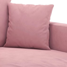 vidaXL 3 személyes rózsaszín bársony kanapé 180 cm