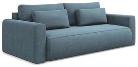 Világoskék kinyitható-tárolóhelyes kanapé 238 cm Kapua – Makamii