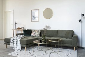 Venezia dohányzóasztal, üveg, sárgaréz színű acél 48x48cm