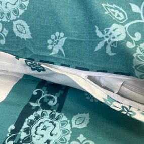 Carmela zöld flanel ágyneműhuzat 200x140cm+90x70cm TiaHome