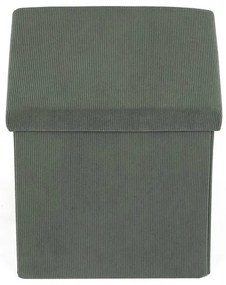 Zöld Corduroy Tárolós Puff. TAB-471 GRN6