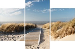 Kép - Homokos strand Langeoog szigetén, Németországban (90x60 cm)