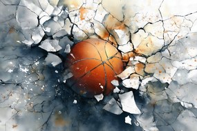 Fotótapéta Flizelina Fal 3D Sport Labda Kosårlabda 104x70,5 ragasztó