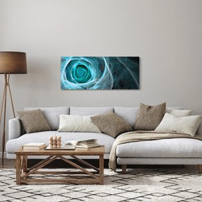 Kép - Absztrakt rózsaszín kék fekete háttérrel (120x50 cm)