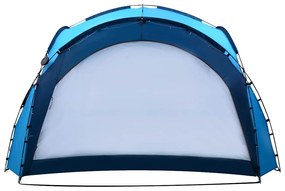 Kék rendezvénysátor LED-del és 4 oldalfallal 3,6 x 3,6 x 2,3 m