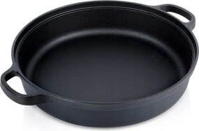 Öntöttvas Serpenyő Mély Wok Hús Sütéshez Indukciós Gáz Sütő