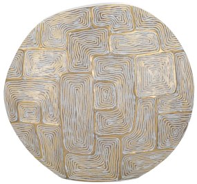 Asztali kerek lapos váza modern mintával 48x13x44,5cm