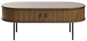 Natúr színű dohányzóasztal tölgyfa dekorral 60x120 cm Nola – Unique Furniture