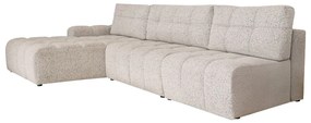 Bézs kinyitható tárolóhelyes moduláris sarokkanapé (bal oldali) Lulu – Miuform