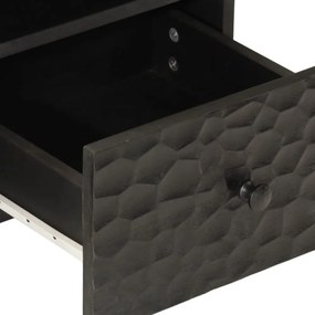 fekete tömör mangófa TV-szekrény 70 x 33 x 46 cm