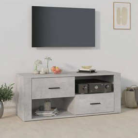 Betonszürke szerelt fa tv-szekrény 100x35x40 cm