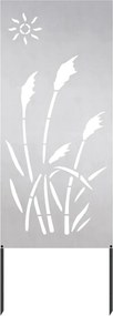 vidaXL Kertvédő vászon Ezüst 50 x 140 cm Rozsdamentes acél