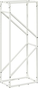 vidaXL fehér hidegen hengerelt acél tűzifatároló 40x25x100 cm