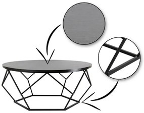 Kávésasztal DIAMOND 41,5x90 cm fekete