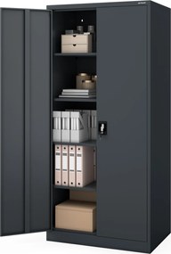 Zárható irattartó szekrény antracit JAN H D600 900 x 1950 x 600 mm