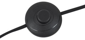 Retro állólámpa fekete, zöld üveggel - Denise