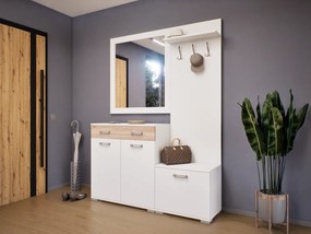 Venturo Előszoba Garnitúra (Fehér-Sonoma) modern