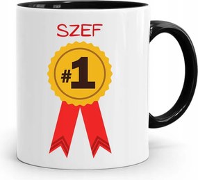 Fekete Bögre Ajándék Főnöknek Első Számú Főnök fényképes nyomtatással