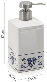 GEDY CX8189 Cixi szappanadagoló állványra,porcelán, fehér/kék