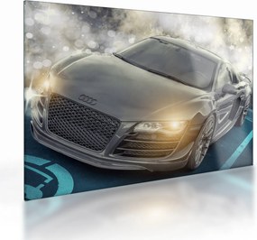 Audi autó képe - szürke (üvegen) (70x50 cm)
