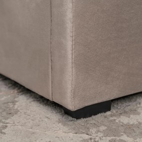 Bézs Bársony Ágyneműtartós Franciaágy. 140x200 DUO