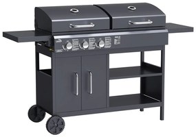 Gáz-faszenes grillsütő Couple - Cattara
