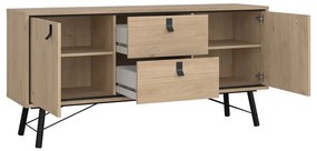 Natúr színű komód tölgyfa dekorral 150x72x40 cm Ry – Tvilum